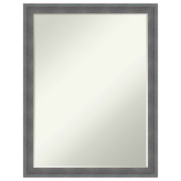 Dixie Grey Rustic Petite Bevel Wood Wall Mirror 20.25 x 26.25 in.