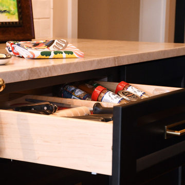 Handcrafter Plato Cabinetry Complements LaCornue Range