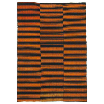 Rug N Carpet - Handwoven Turkish 6' 6'' x 9' 4'' Contemporary Wool Kilim Rug