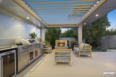 Photo of a contemporary home design in Sydney.