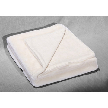 Tiana Throw Blanket, Ivory, 50x60