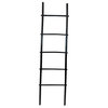 6'H Bamboo Ladder Rack, Black Stained