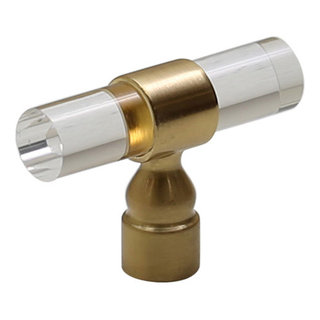 Jasper T-Knob Satin Brass - 2 in - Handles & More