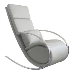 Chloe Rocker Chair | Gray - Armchairs And Accent Chairs