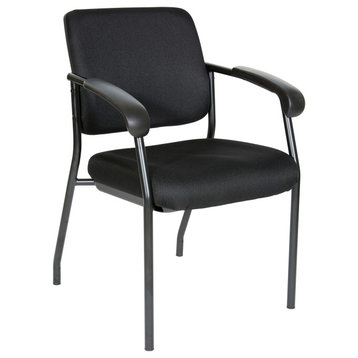Visitor's Chair Black Frame Padded Arms