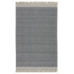 Jaipur Living - Jaipur Living Sunday Handmade Border Area Rug, Gray, 5'x8' - The Weekend collection offers textural yet solid designs for modern spaces in need of a relaxed and inviting accent. Handwoven of wool and polyester, the tonal gray Sunday rug showcases a border motif and globally inspired fringe for a texture-rich detail. The chevron weave is subtle and perfect for layering with pattern-rich decor.