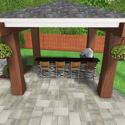 Patio - Pavilion - Fire Pit - Bar - Landscape Package - Outdoor Structures