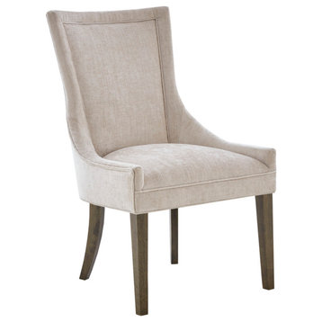 Madison Park Signature Ultra All-Over Welting Dining Chair, Cream