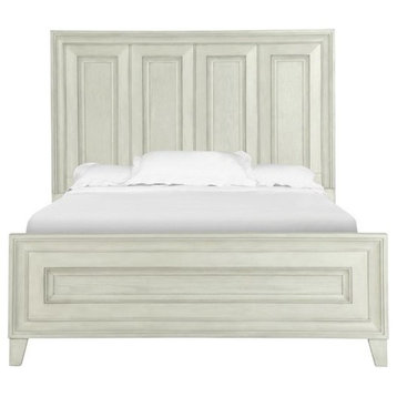 Magnussen Raelynn King Panel Bed in Weathered White