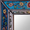 Novica Handmade Traditional Medallion Reverse-Painted Glass Wall Mirror