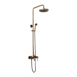 Juno Vintage Antique Bathroom Shower Set - Rainfall Shower Head - Showerheads And Body Sprays
