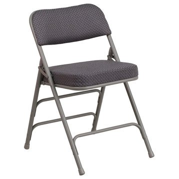 Hercules Premium Curved Triple Braced and Double Hinged Metal Folding Chair
