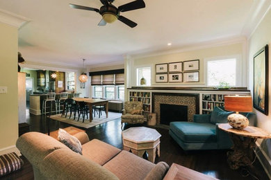 Trendy living room photo in Denver