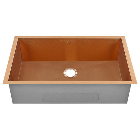 Plaisir 27"x19" Stainless Steel, Undermount Kitchen Sink, Rose Gold