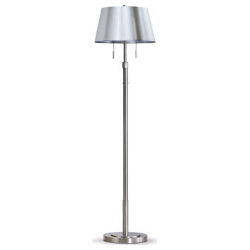 The Grande 55"~66"H Adjustable Floor Lamp_Brushed Nickel, Empire_brushed Silver