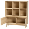 Danina Japandi Oak Brown Finished Wood Bookshelf