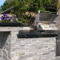 BBQ island with Raised Bar - Outdoor Products
