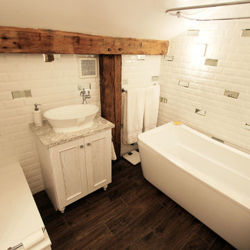 Blingy White Bathroom ~ Medina, OH