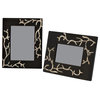 Picture Frame, Black Lacquerware and Eggshell, 5"x7"