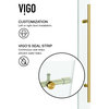 VIGO Elan E-class 60" x 76" Frameless Sliding Shower Door, Matte Gold