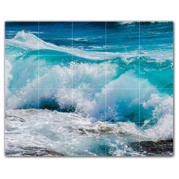 Beach Ceramic Tile Wall Mural HZ500093-54S. 21.25" x 17"