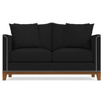 Apt2B - Apt2B La Brea Apartment Size Sofa, Black, 72"x39"x31" - The La Brea Apartment Size Sofa combines old-world style with new-world elegance, bringing luxury to any small space with its solid wood frame and silver nail head stud trim.
