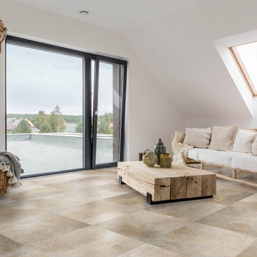 Wohnraum Fliese Durango Walnut - Travertin Stil