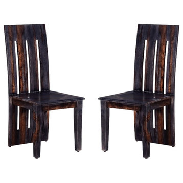 Primo International Harrington Modern Wood Dining Chairs in Brown (Set of 2)