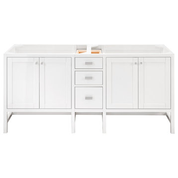 Addison 72" Double Vanity Cabinet, Glossy White
