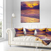 Clouds in Bright Sunshine At Sunset Landscape Printed Throw Pillow, 16"x16"