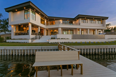 Example of a trendy exterior home design in Tampa