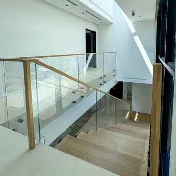 Project #126 | Contemporary Staircases with Integrated LEDs & Glass Railing