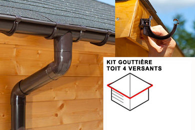 Gouttière PVC pour toit 4 versants - GD16 (5 coloris au choix)