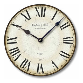 Vintage-Style Roman Numeral Clock - Traditional - Wall Clocks - by Fairy  Freckles Studios | Houzz