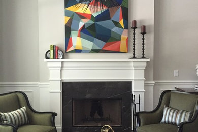 Inspiration for a transitional living room remodel in Chicago
