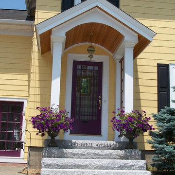 Engraved Woodbury Gray Granite Steps