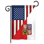 Breeze Decor - US Czech Friendship Flags of the World, Everyday Garden Flag - US Friendship Garden Flag