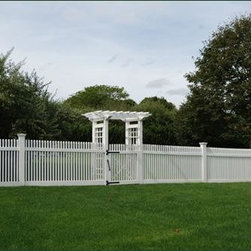Vinyl Chestnut Hill Fence and Arbor - Home Fencing And Gates