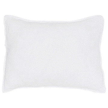 Optical White Linen Cushion Cover Stone Washed, 20"x20"