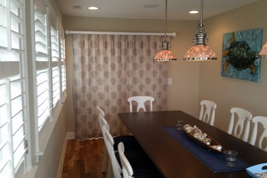 Beach style dining room photo in Other