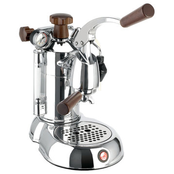 La Pavoni "Stradavari" Espresso Maker, Brown Handles