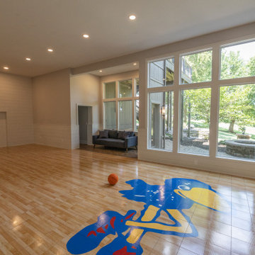 Two-Tiered Basement Designed for Family Fun