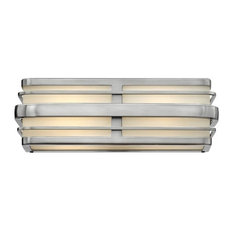 Hinkley Winton 2 Light Brushed Nickel Vanity, 15.5"x5"