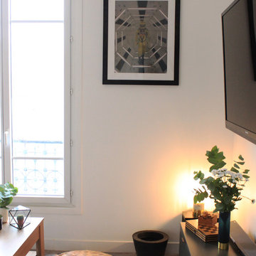 Rénovation graphique et lumineuse d'un T2 parisien