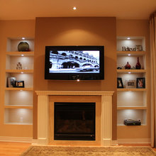 Bookcase with drywall