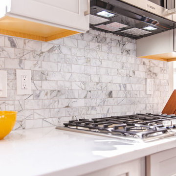 Kitchen Remodeled With White Countertop, Wooden Floor, Big Cabinet Space,Bristow