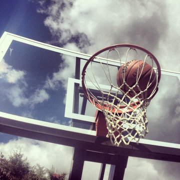 Christopher B's Pro Dunk Diamond Basketball System on a 50x35 in Hardwick, NJ