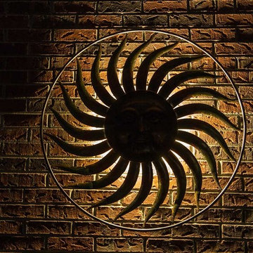 Custom Backlighting on Outdoor Wall Art