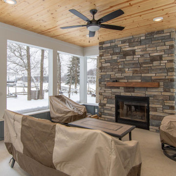 Sullivan Lake, MN - 1 Story Slab w/Covered Front Porch & Screen Porch