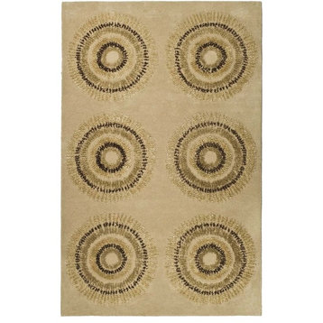 Soho Brown/Yellow Area Rug SOH719A - 6' x 6' Square